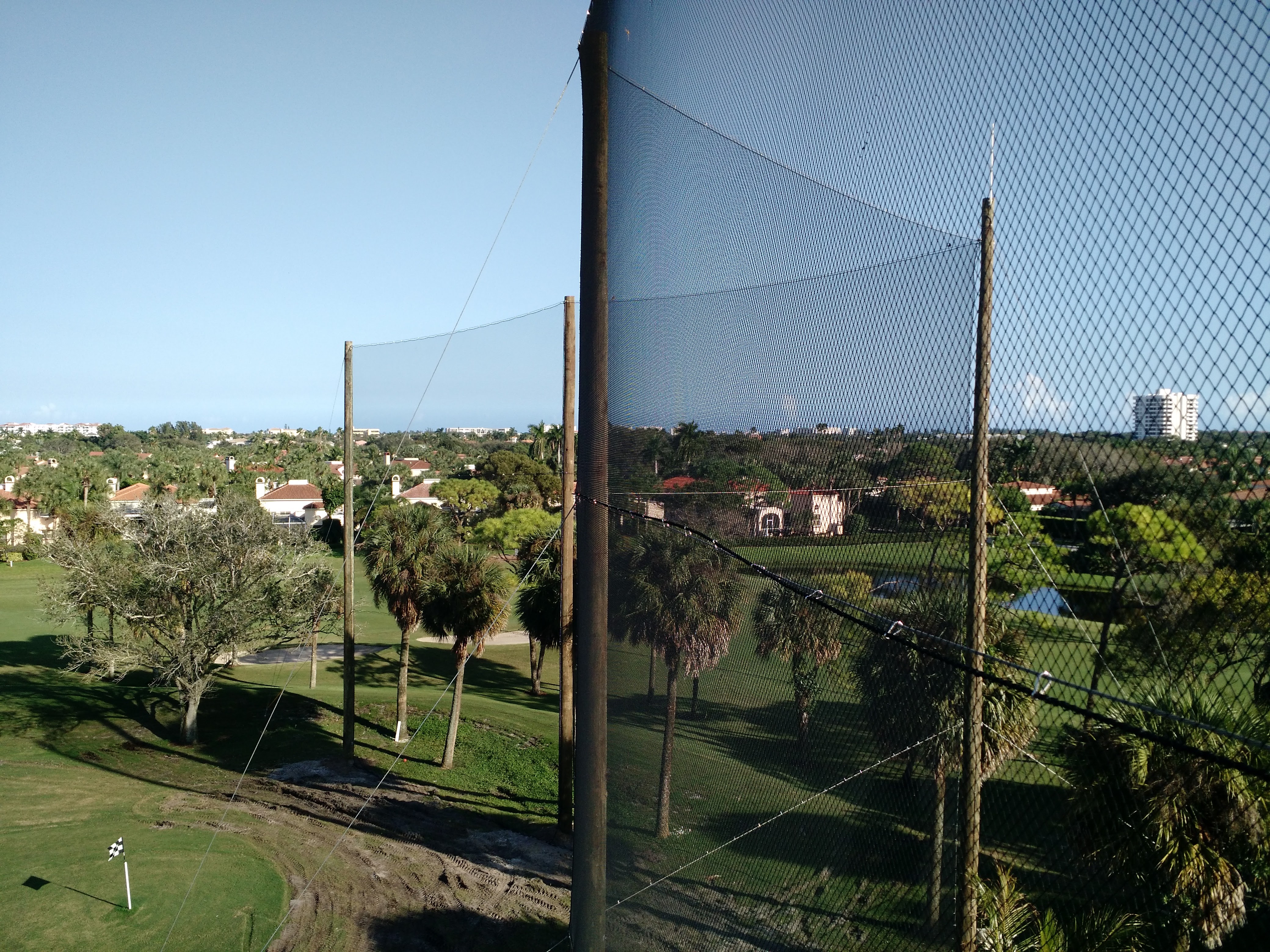 Protective Barrier Netting Install, Jonathan's Landing Golf Club