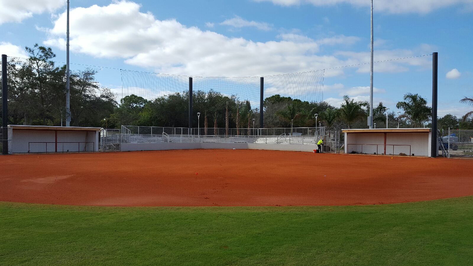 Baseball Backstop Installation North Broward Prep, FL GRN Golf